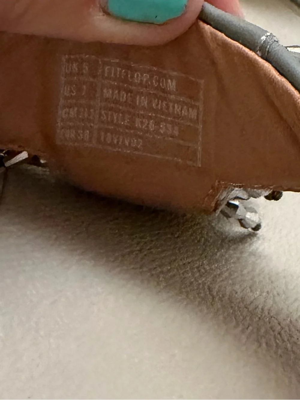 Fitflop Rumba Metallic Beaded Wedge Thong Sandal Women’s 7